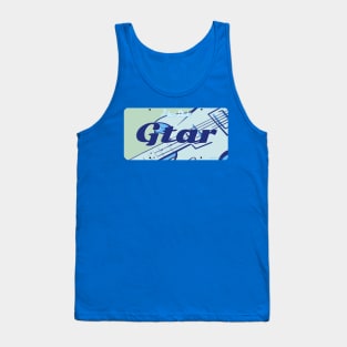 Guitar “Gtar” License Plate Design Tank Top